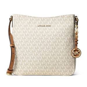 New Michael Kors Signature Jet Set North South Messenger Crossbody